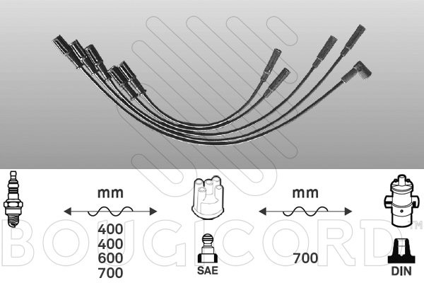 Bougiekabelset Bougicord 7277