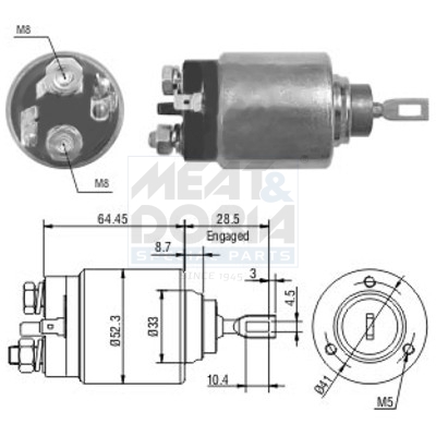Starter magneetschakelaar Meat Doria 46071