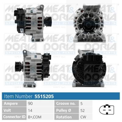 Alternator/Dynamo Meat Doria 5515205