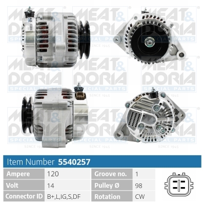 Alternator/Dynamo Meat Doria 5540257