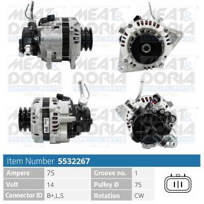 Dynamo / Alternator Meat Doria 5532267