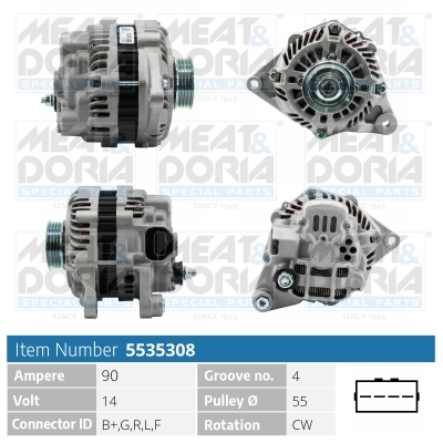 Alternator/Dynamo Meat Doria 5535308