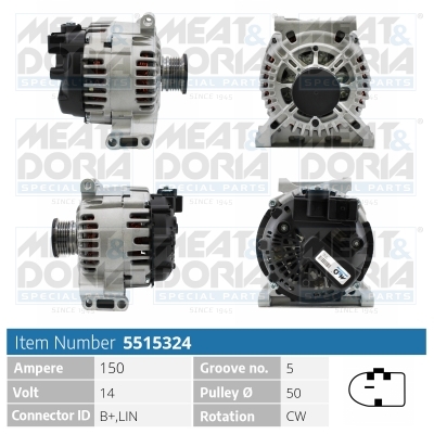 Alternator/Dynamo Meat Doria 5515324