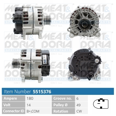 Alternator/Dynamo Meat Doria 5515376