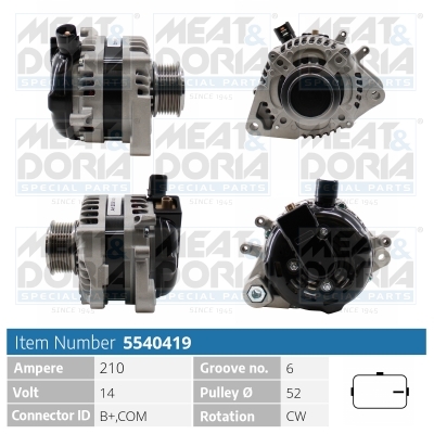 Dynamo / Alternator Meat Doria 5540419