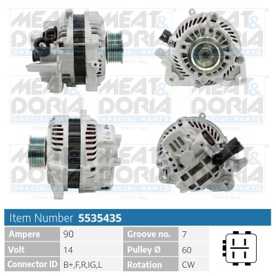 Alternator/Dynamo Meat Doria 5535435