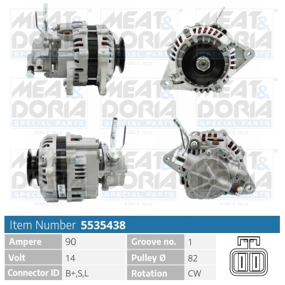 Alternator/Dynamo Meat Doria 5535438