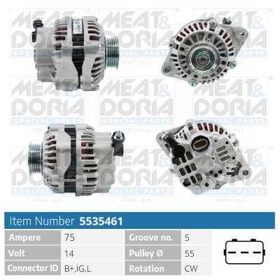 Alternator/Dynamo Meat Doria 5535461