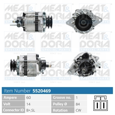 Alternator/Dynamo Meat Doria 5520469