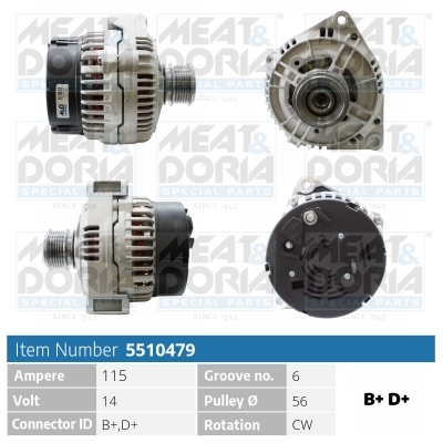 Alternator/Dynamo Meat Doria 5510479