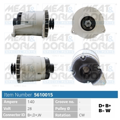 Dynamo / Alternator Meat Doria 5610015