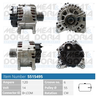 Alternator/Dynamo Meat Doria 5515495