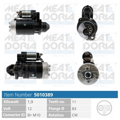 Startmotor / Starter Meat Doria 5010389
