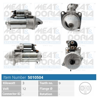 Startmotor / Starter Meat Doria 5010504