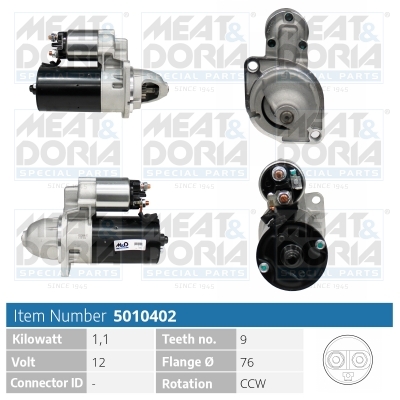Startmotor / Starter Meat Doria 5010402
