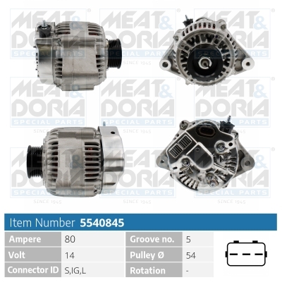 Dynamo / Alternator Meat Doria 5540845