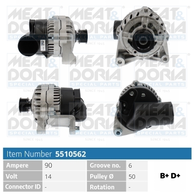 Dynamo / Alternator Meat Doria 5510562