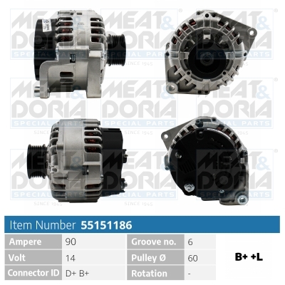 Dynamo / Alternator Meat Doria 55151186