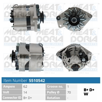 Dynamo / Alternator Meat Doria 5510542