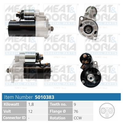 Startmotor / Starter Meat Doria 5010383