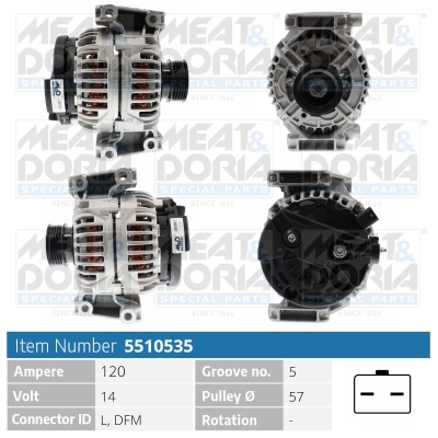 Dynamo / Alternator Meat Doria 5510535
