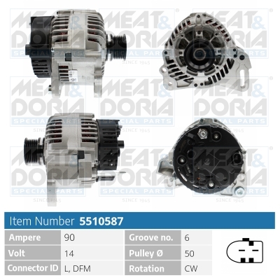 Alternator/Dynamo Meat Doria 5510587