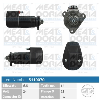 Startmotor / Starter Meat Doria 5110070