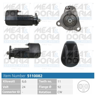 Startmotor / Starter Meat Doria 5110082