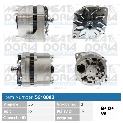 Dynamo / Alternator Meat Doria 5610083