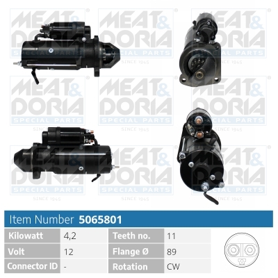 Startmotor / Starter Meat Doria 5065801