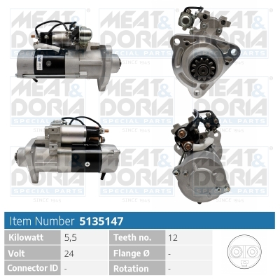 Startmotor / Starter Meat Doria 5135147