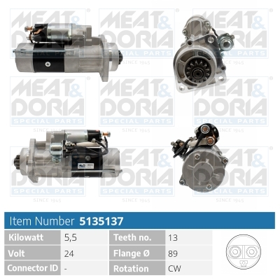 Startmotor / Starter Meat Doria 5135137