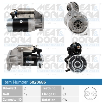 Startmotor / Starter Meat Doria 5020686