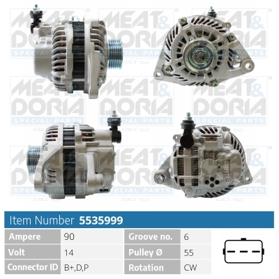Alternator/Dynamo Meat Doria 5535999