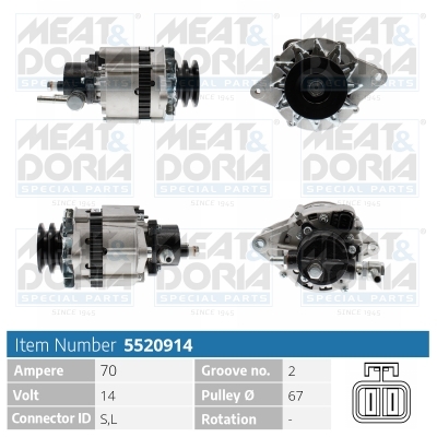 Alternator/Dynamo Meat Doria 5520914
