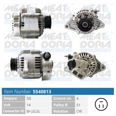 Alternator/Dynamo Meat Doria 5540813