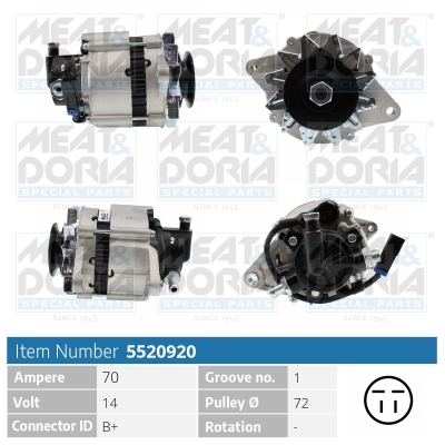 Dynamo / Alternator Meat Doria 5520920