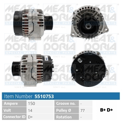 Dynamo / Alternator Meat Doria 5510753