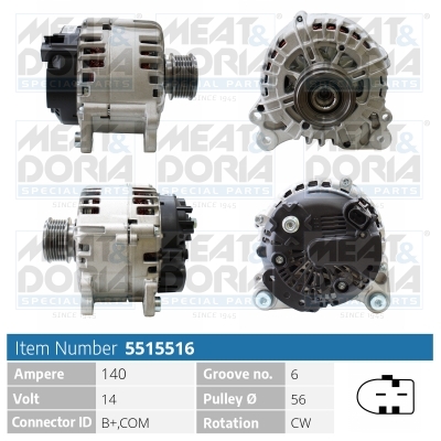 Alternator/Dynamo Meat Doria 5515516
