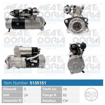 Startmotor / Starter Meat Doria 5135151