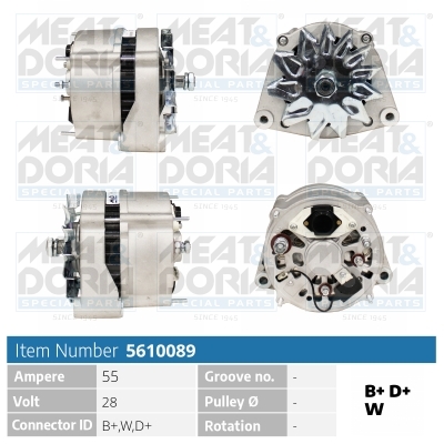 Dynamo / Alternator Meat Doria 5610089