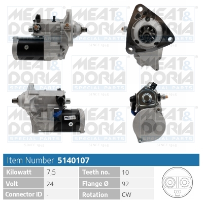 Startmotor / Starter Meat Doria 5140107
