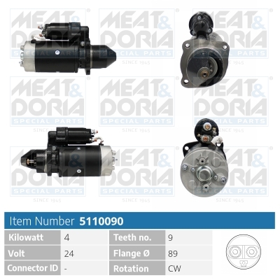Startmotor / Starter Meat Doria 5110090