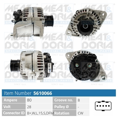Alternator/Dynamo Meat Doria 5610066