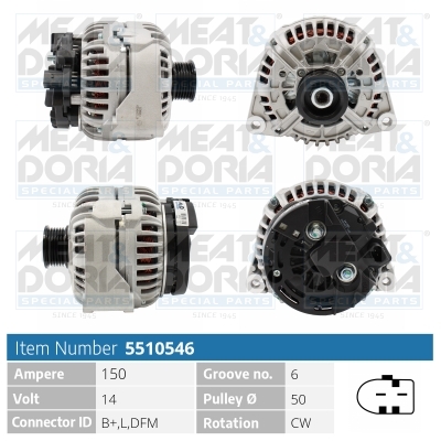 Alternator/Dynamo Meat Doria 5510546