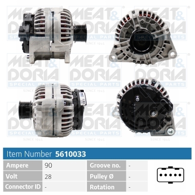 Dynamo / Alternator Meat Doria 5610033
