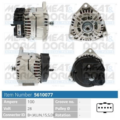 Alternator/Dynamo Meat Doria 5610077