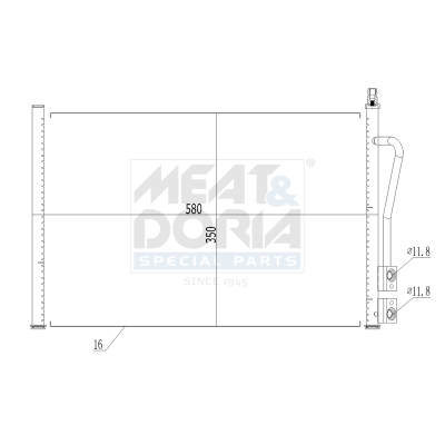 Condensor, airconditioning Meat Doria 991003