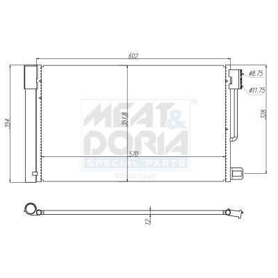 Condensor, airconditioning Meat Doria 991006