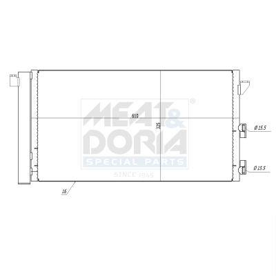 Condensor, airconditioning Meat Doria 991016